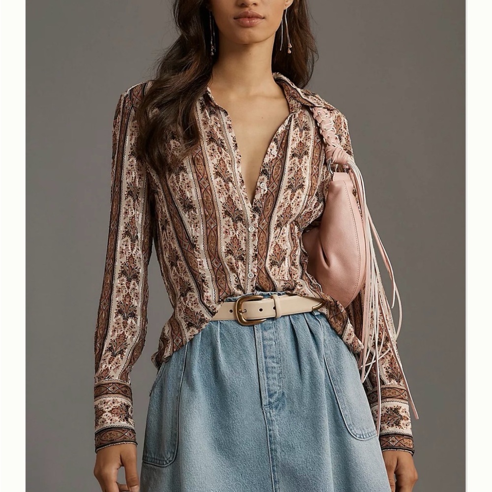 Pilcro Light Blue Denim Mini Skirt from Anthropologie - Picture 3 of 4